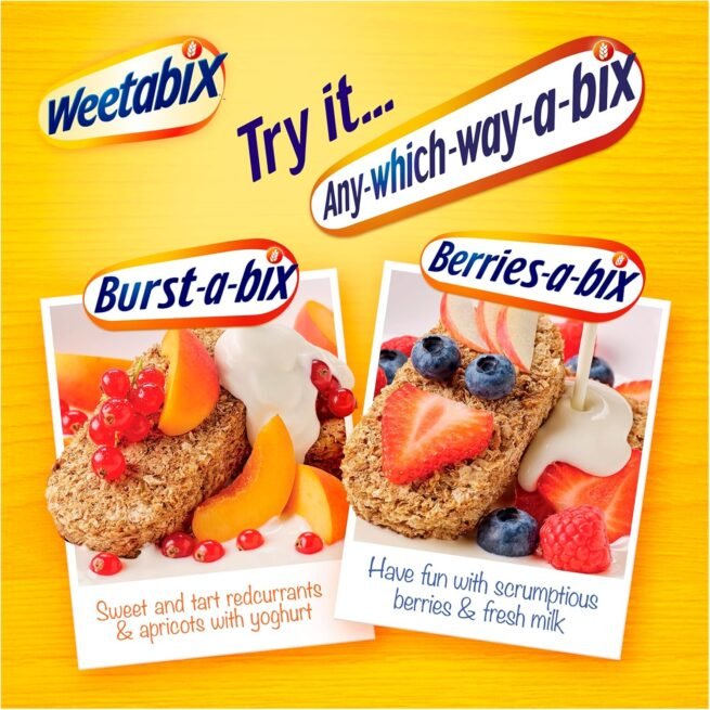 Weetabix, Breakfast, Packed with Fibre, High in Vitamin D, Low in Sugar and Salt, 24 Biscuits (430g) (Pack of 2)